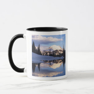 WA, Mt. Rainier NP, Mt. Rainier and clouds Mug