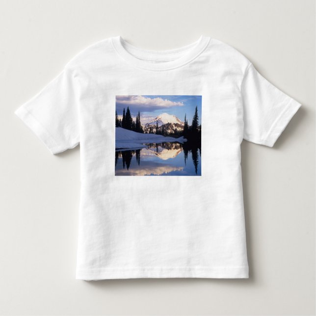 WA, Mt. Rainier NP, Mt. Rainier and clouds Toddler T-Shirt (Front)