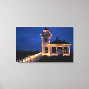 WA, Mukilteo, Mukilteo Lighthouse, established 2 Canvas Print