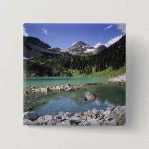 WA, Okanogan NF, Lewis Lake and Black Peak 15 Cm Square Badge
