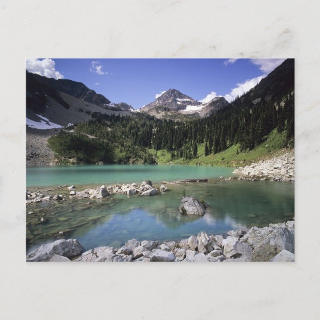 WA, Okanogan NF, Lewis Lake and Black Peak Postcard (Front)