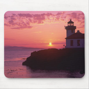 WA, San Juan Island, Lime Kiln Lighthouse, 1919, Mouse Pad
