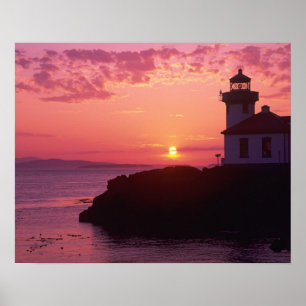 WA, San Juan Island, Lime Kiln Lighthouse, 1919, Poster