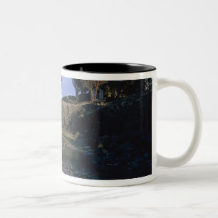 WA, San Juan Island, Lime Kiln lighthouse Two-Tone Coffee Mug
