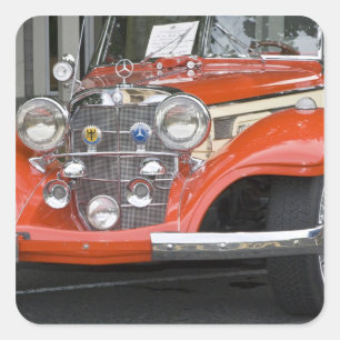 WA, Seattle, classic German automobile. 2 Square Sticker