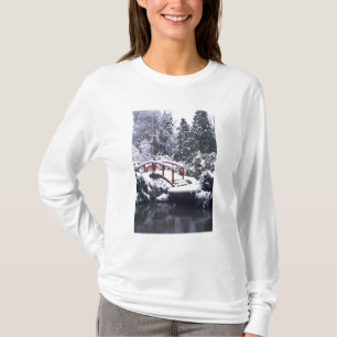 WA, Seattle, Moon bridge and pond after winter T-Shirt