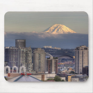 WA, Seattle, Mount Rainier from Kerry Park Mouse Pad