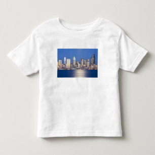 WA, Seattle, Seattle skyline and Elliott Bay, 2 Toddler T-Shirt