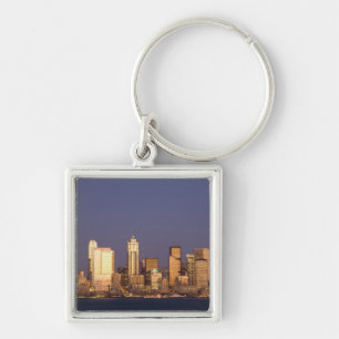 WA, Seattle, Seattle skyline and Elliott Bay, Key Ring
