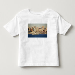 WA, Seattle, Seattle skyline and Elliott Bay Toddler T-Shirt