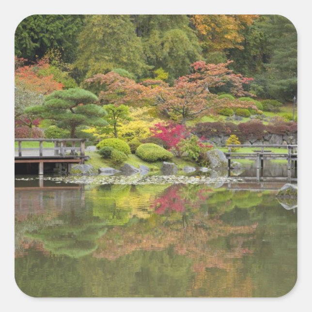 WA, Seattle, Washington Park Arboretum, 3 Square Sticker (Front)