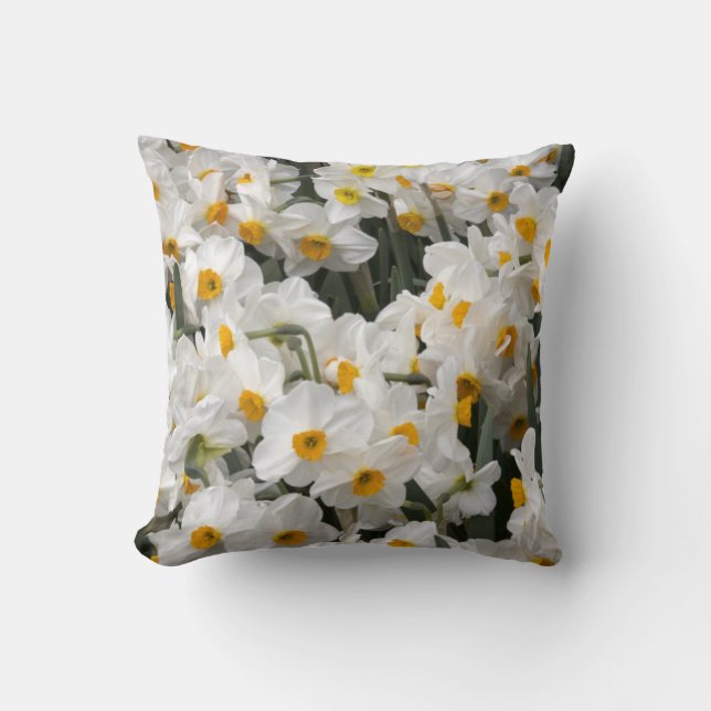 WA, Skagit Valley, Daffodil pattern Cushion (Front)