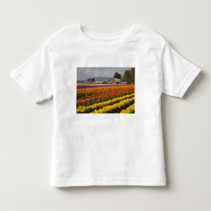 WA, Skagit Valley, Tulip fields in bloom, at Toddler T-Shirt