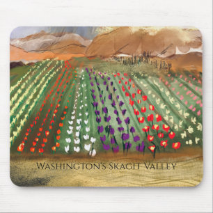 WA Skagit Valley Tulip Fields Spring Dreaming Mouse Pad