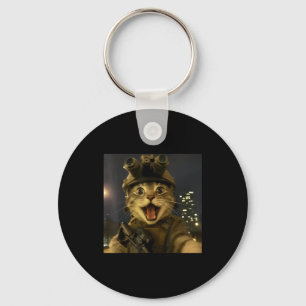 Waactical Cat Meme Key Ring