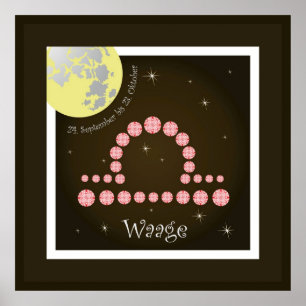 Waage 24. September bis 23. Oktober Poster
