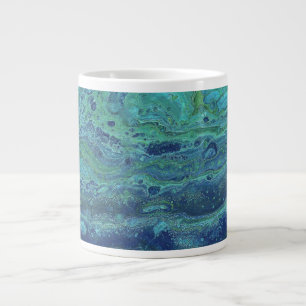 Wabash 3 Cool Blue Green Abstract Mug
