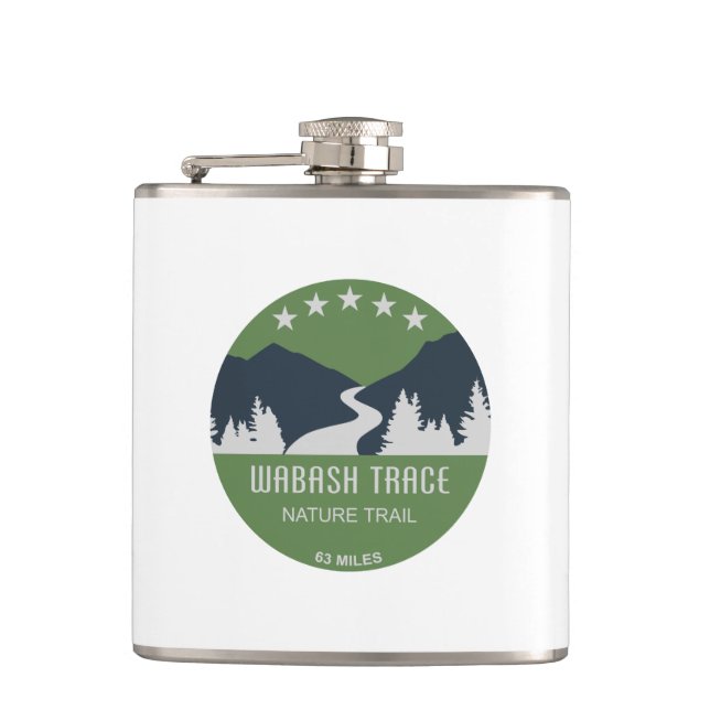 Wabash Trace Nature Trail Hip Flask (Front)