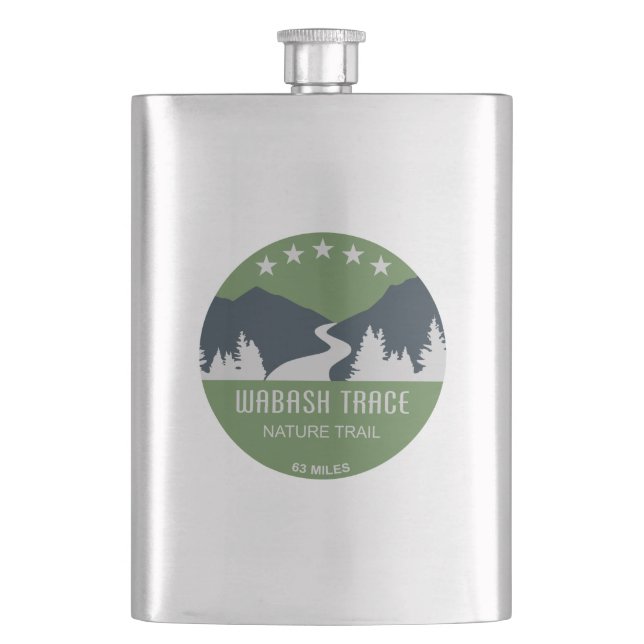Wabash Trace Nature Trail Hip Flask (Front)