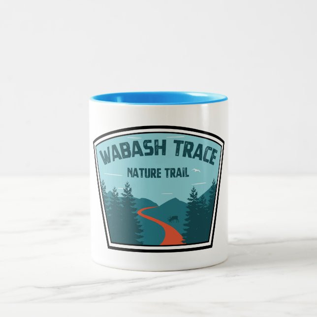 Wabash Trace Nature Trail Two-Tone Coffee Mug (Center)