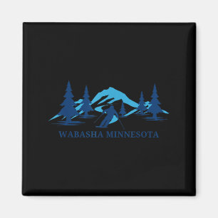 Wabasha minnesota ski resort skiing skier  magnet