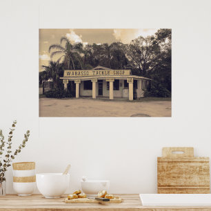 Wabasso Tackle Shop Vintage Poster