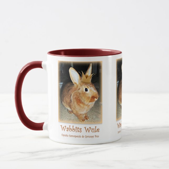Wabbits Wule Bunny Rabbit Mug (Left)