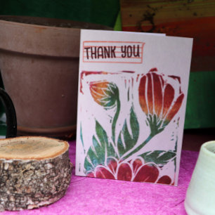 Wabi Sabi Flower Stamp Floral Spring Nature        Card