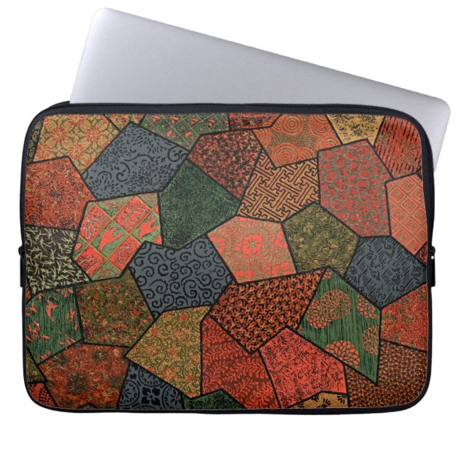 Wabi-Sabi Patchwork Laptop Sleeve (Front)