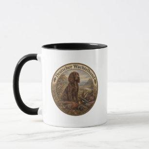Wachtelhund Hunting Art , German Spaniel Mug