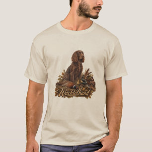 Wachtelhund Hunting Art , German Spaniel T-Shirt