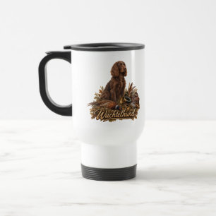 Wachtelhund Hunting Art , German Spaniel Travel Mug