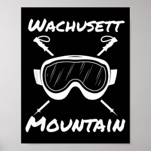 Wachusett mountain massachusetts skier skiing skis poster