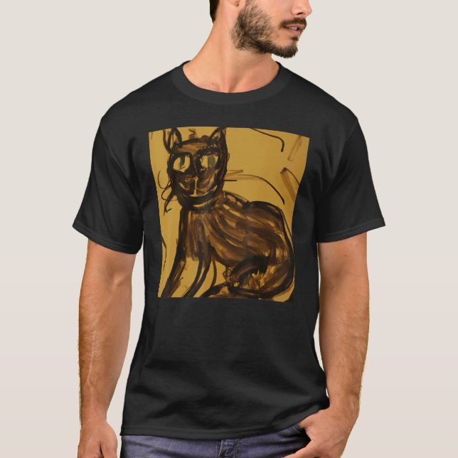 Wacky cat artwork kitten pun 1 T-Shirt (Front)