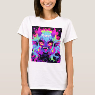 Wacky Demon Elf Anime Girl Tongue Out T-Shirt