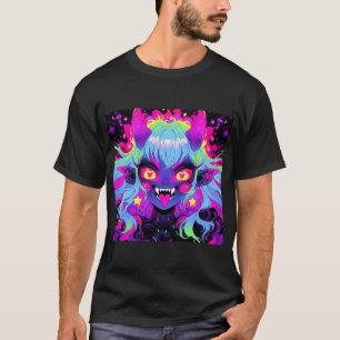 Wacky Demon Elf Anime Girl Tongue Out T-Shirt