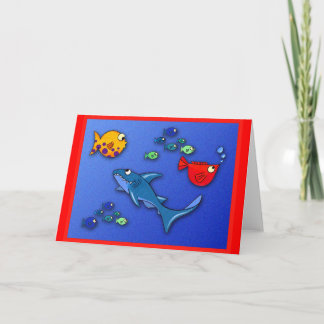 Wacky fish with Shark Card