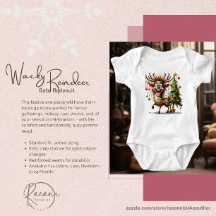 Wacky Reindeer Baby Bodysuit