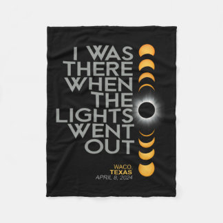 Waco 2024 Solar Eclipse 2024 040824 Eclipse  Fleece Blanket