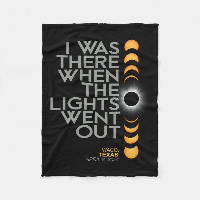 Waco 2024 Solar Eclipse 2024 040824 Eclipse  Fleece Blanket (Front)