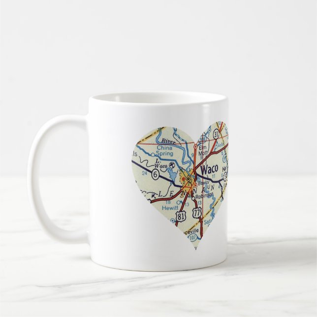Waco 50's Map Coffee Mug (Left)