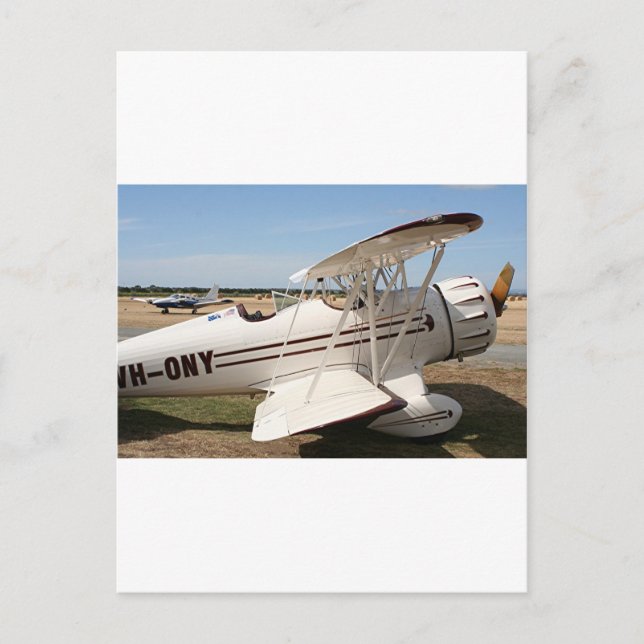 Waco biplane aircraft postcard (Front)
