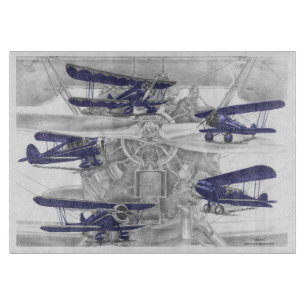 Waco Biplane Cutting Board