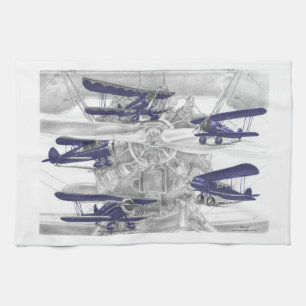Waco Biplane Tea Towel