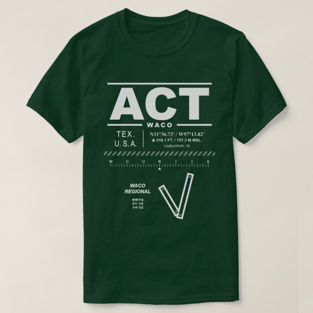 Waco Regional Airport ACT T-Shirt (Design Front)