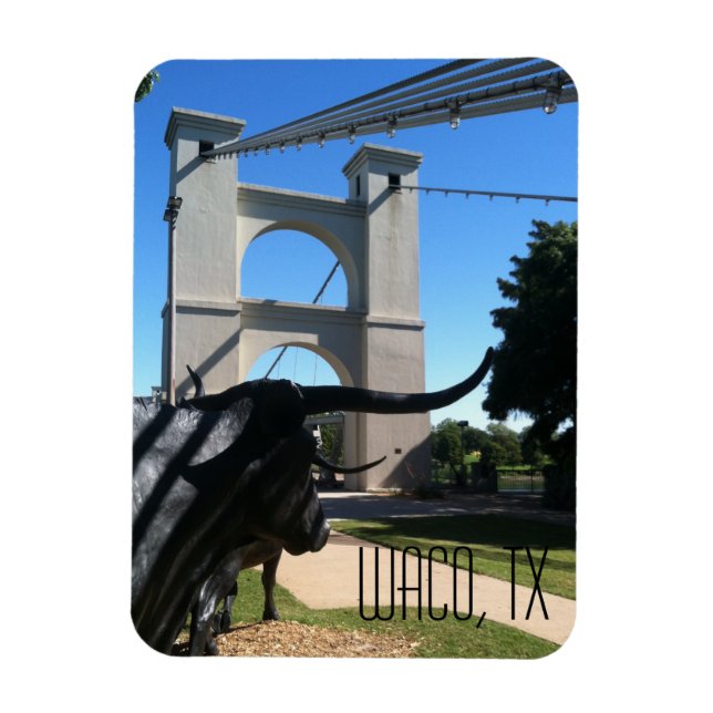 Waco Suspension Bridge Postcard Magnet (Vertical)