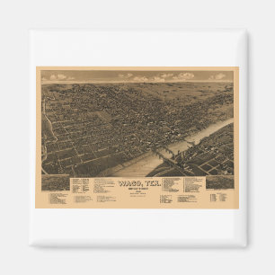 Waco Texas in 1886 Magnet