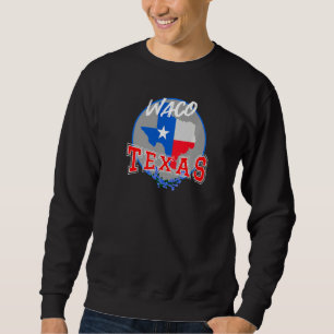 Waco Texas in Red White & Blue Bonnet Flower Sweatshirt