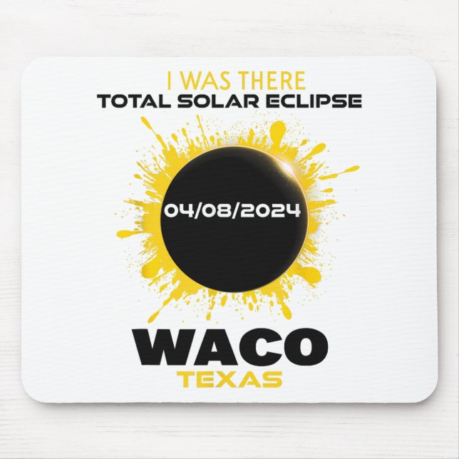 Waco Texas Total Solar Eclipse 2024  Mouse Pad (Front)