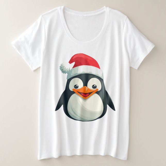 Waddle Claus Plus Size T-Shirt (Design Front)